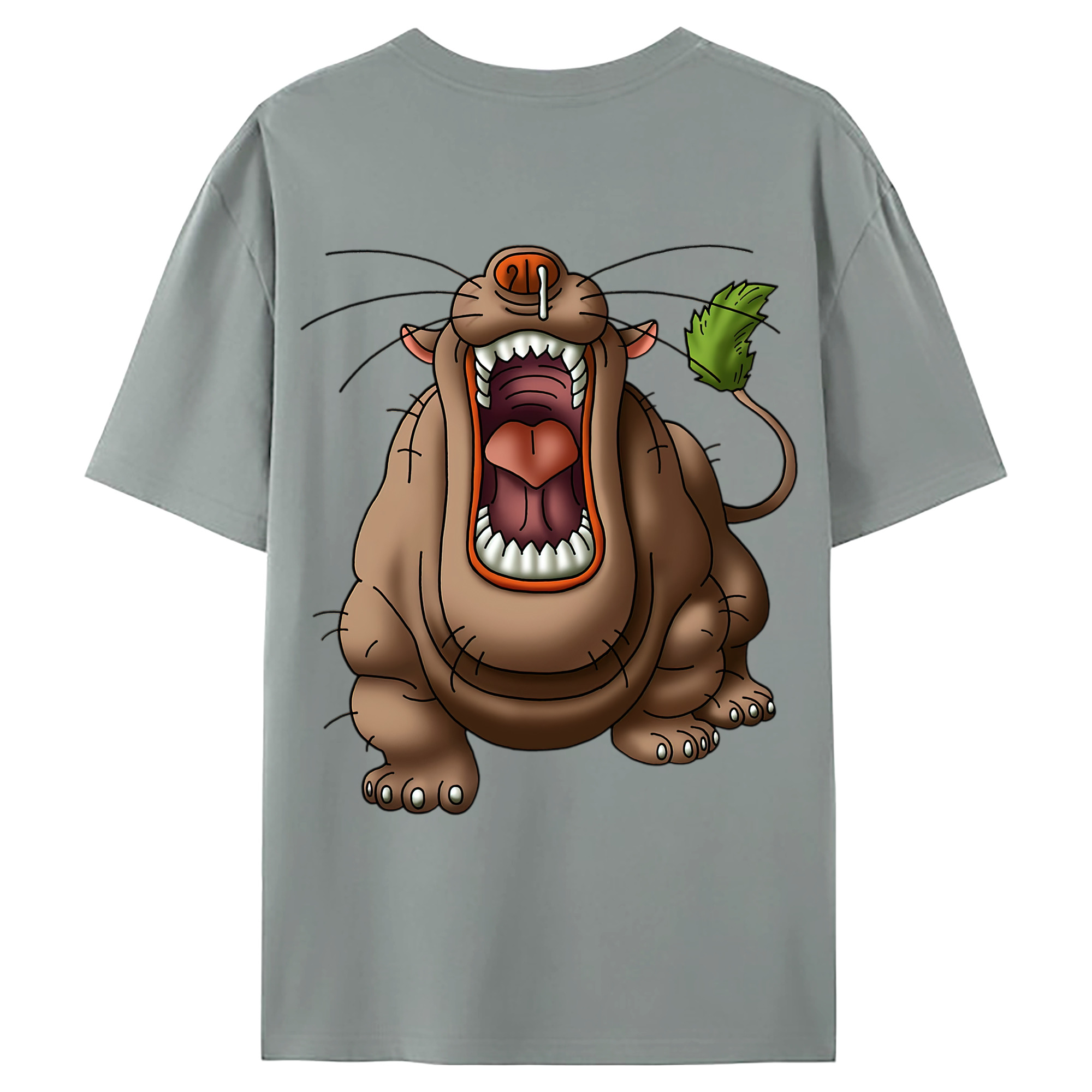 （画像用） ドラゴンクエスト Doragon Kuesuto Dragon Quest 綿100％ メンズ半袖Tシャツ（バックプリント） 通気性